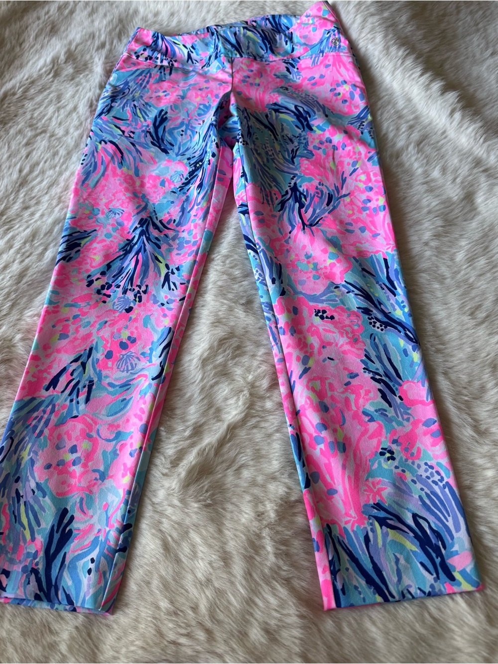 Lilly Pulitzer Pink & Blue Floral Leggings